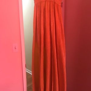 Long gold maxi dress